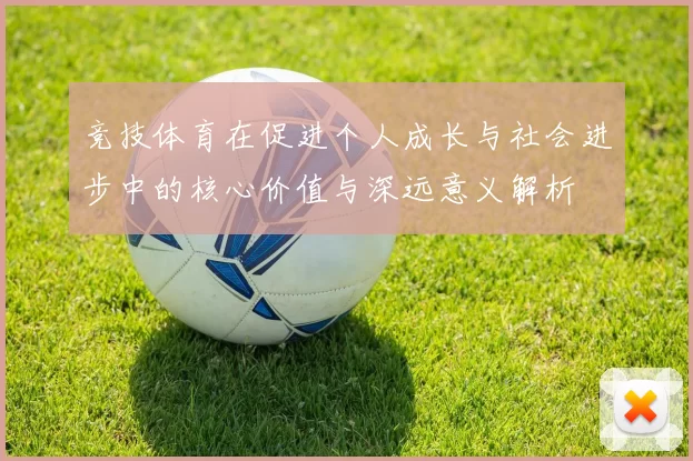 竞技体育在促进个人成长与社会进步中的核心价值与深远意义解析