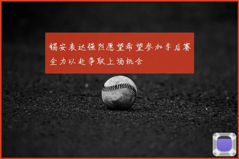 锡安表达强烈愿望希望参加季后赛全力以赴争取上场机会